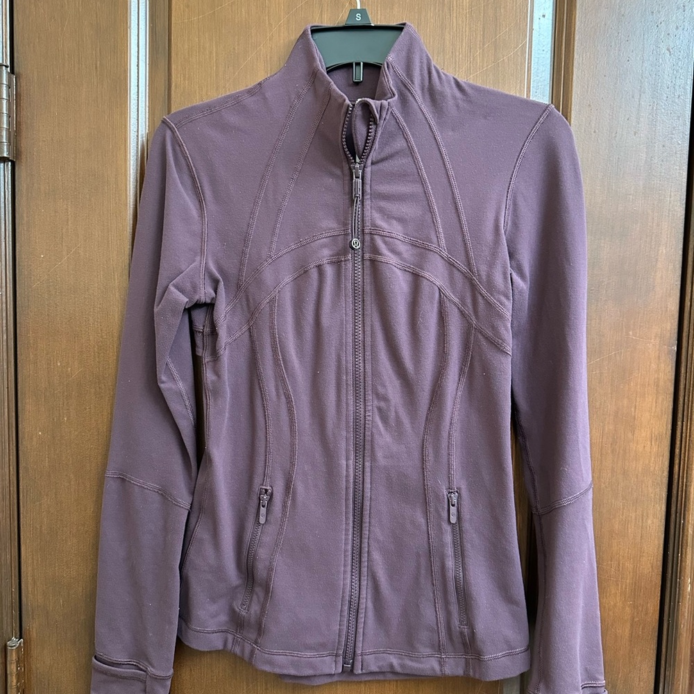 Lululemon Purple Utility Jacket with Fitted Design and High Collar